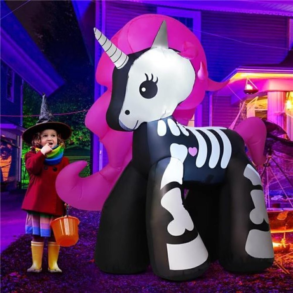 5.2FT Birthday Party Inflatable Decorations Outdoor Cute Skeleton Unicorn NEW